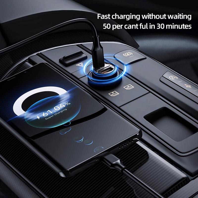 rsq1 Car Charger Fast Charging USB Type-C Phone Charger Adapter For VW GTI Polo Golf Passat Tiguan Arteon Touareg CC Taigo Caddy Jett