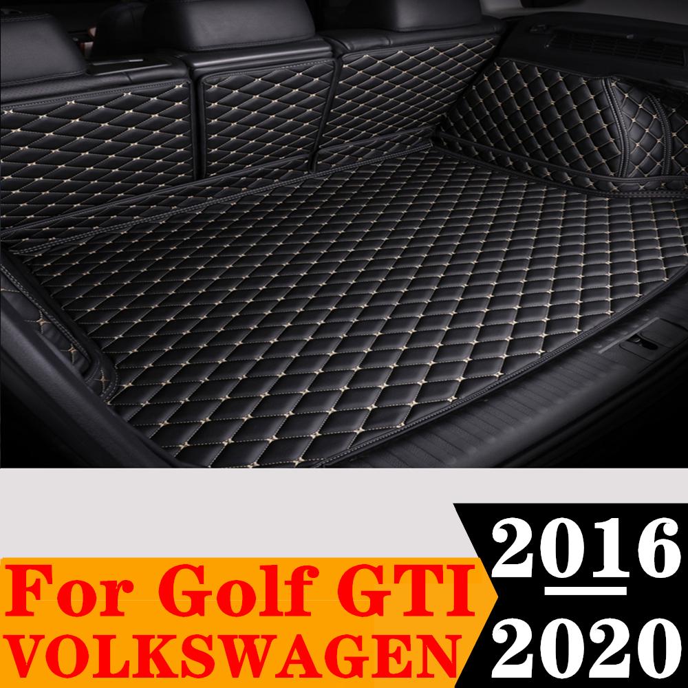 Waterproof Highly Covered Car Trunk Mat Tail Boot Pad Carpet Cover Cargo Liner For Volkswagen VW Golf GTI 2016
