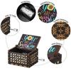 Day You Are My Sunshine Classical Music Box Wooden Hand Crank Musical Boxes Antique Engraved