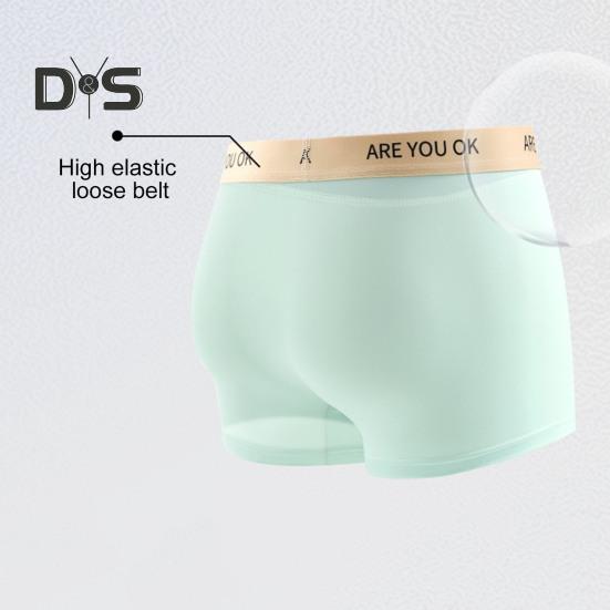 Мужские трусы-боксеры средней посадки, цветные шорты из ледяного шелка, ультратонкие дышащие летние трусы