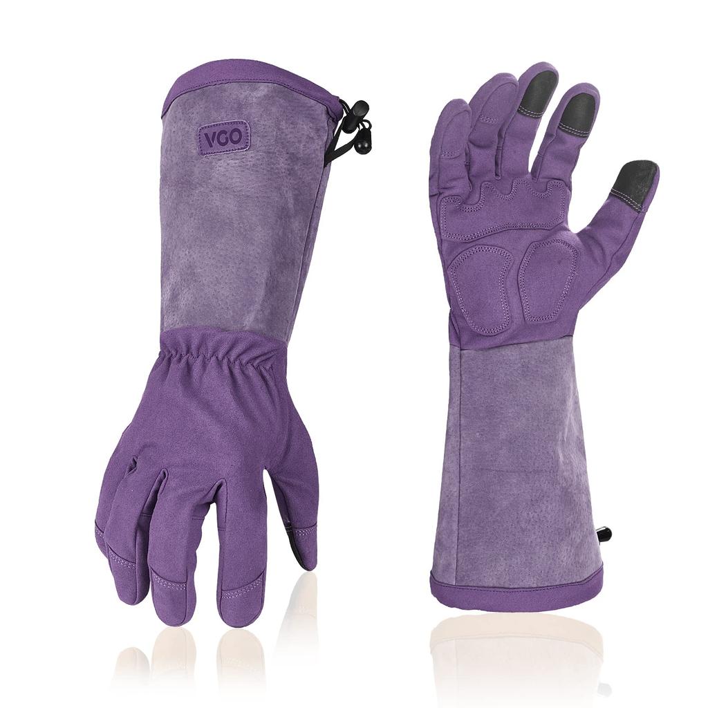 Gardening Gloves with Synthetic Leather Perfect for and Pruning [Vgo...] Women's Long, Abrasion-Resistant Back, Weeding, Pruning, Roses.