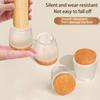 8Pcs Table Chair Leg Protector Cover Silicone Furniture Floor Feet Cup Thick Felt Bottom Protector Feet Cover Reduce Noise