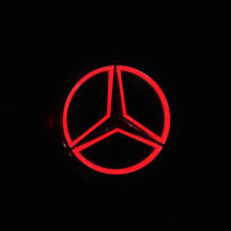 9.5см АБС Светодиодная Подсветка Значок Автомобиля Эмблема Задней Крышки Багажника Аксессуары для Mercedes Benz S350 S300L S A B C E Класса GLA GLK