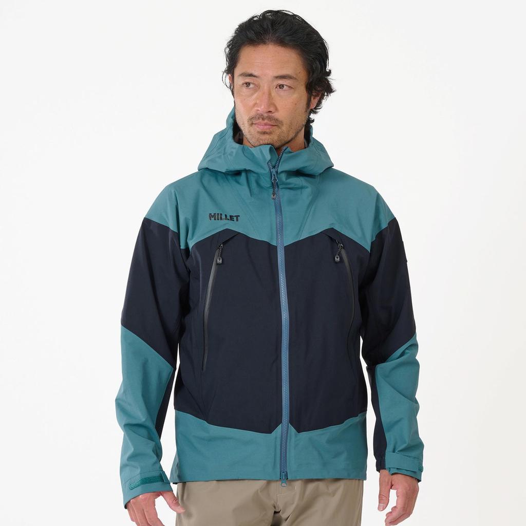 Alpine Shell Trilogy Typhon Tough II Stretch Jacket MIV01997 M [Millet] Black/Hydro (NEW LOGO)