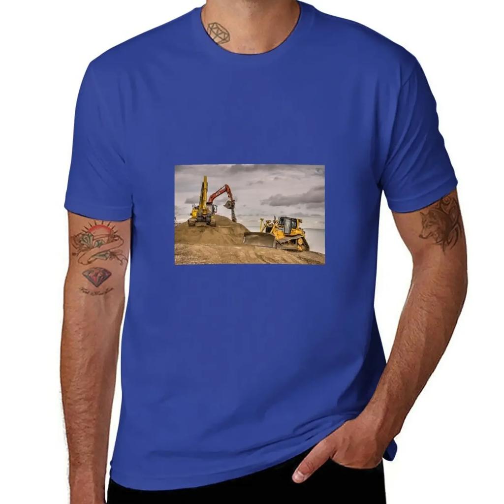 Digging and dozing T-Shirt animal prinfor boys plain mens cotton t shirts
