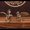 New Solid Brass Pterosaur Dragon Small Statue Desktop Ornament Europe Mythical Griffin Figurines Retro Home Feng Shui Decoration