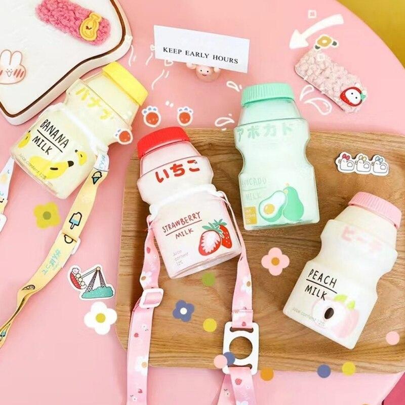 Портативная чашка для воды Yakult, 480 мл, бутылка для девочек и детей, высокое качество, туристические уличные велосипедные спортивные пластиковые бутылки для воды