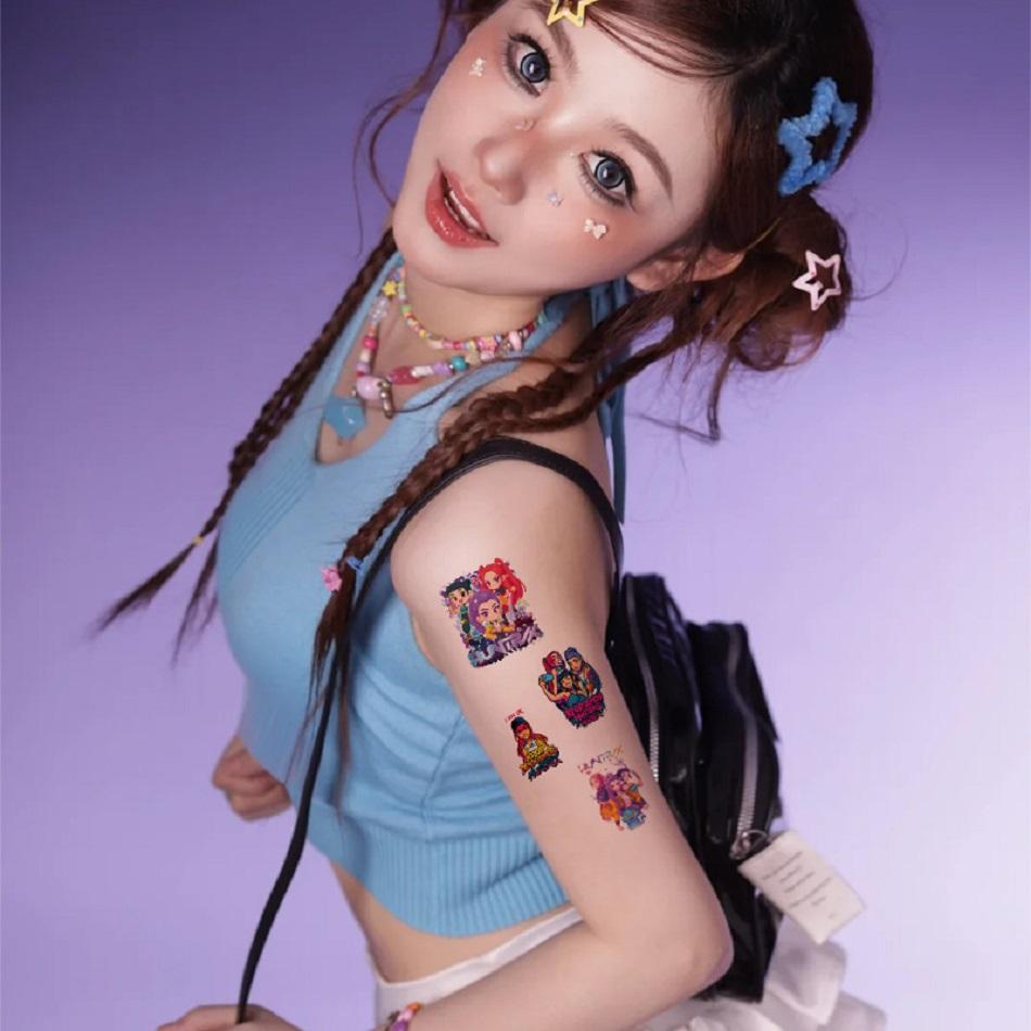 10/20/30 шт. K-Pop Охотник на демонов Аниме периферия Мультяшные граффити Креативные тату-наклейки наклейки милые переводные татуировки