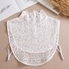 Women Fake Collar Blouse Sweater White Lapel Decor Detachable Collars For Women Black Lace False Collars Woman Lace Half Shirt