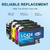 Ink Cartridges Lc424 Compatible With Brother Lc424 Cartridge Lc424Xl For Brother Dcp-J1200W Dcp-J1200We Dcp J1200W Dcp J1200We