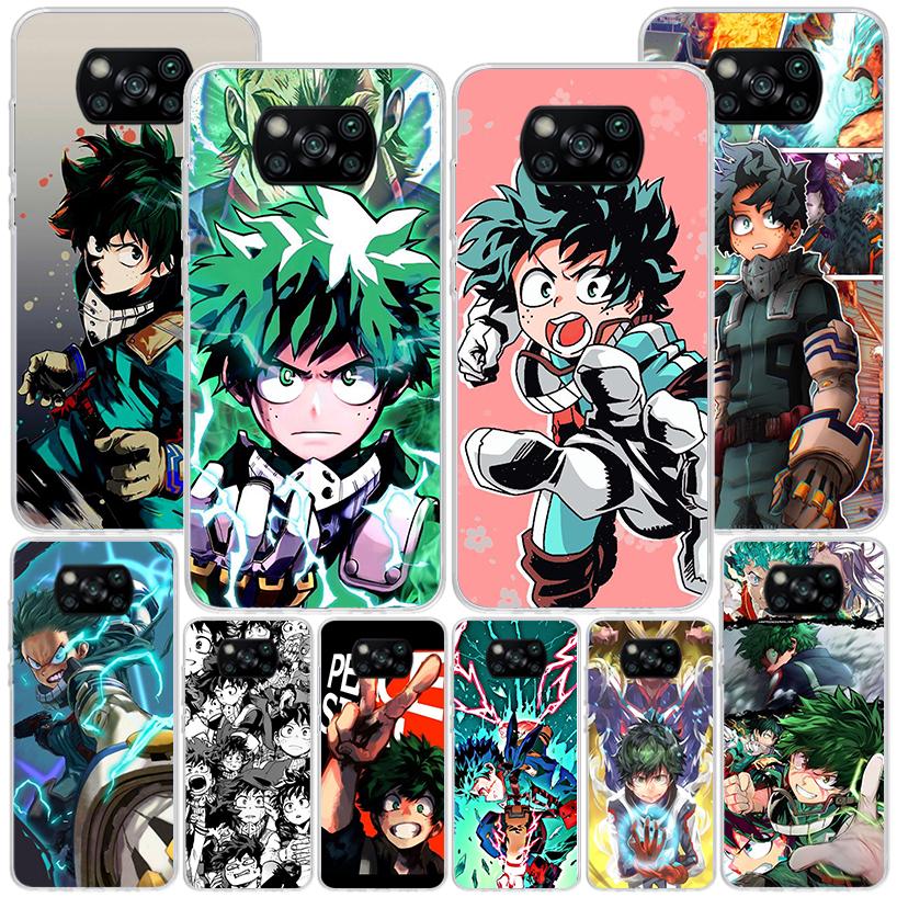 My Hero Izuku Deku Phone Case For Xiaomi Poco X7 X6 X5 Pro F7 Ultra Redmi 15C 15 13C 13 12C 12 10 10A 10C 9 9A 9C 9T Cover Poco
