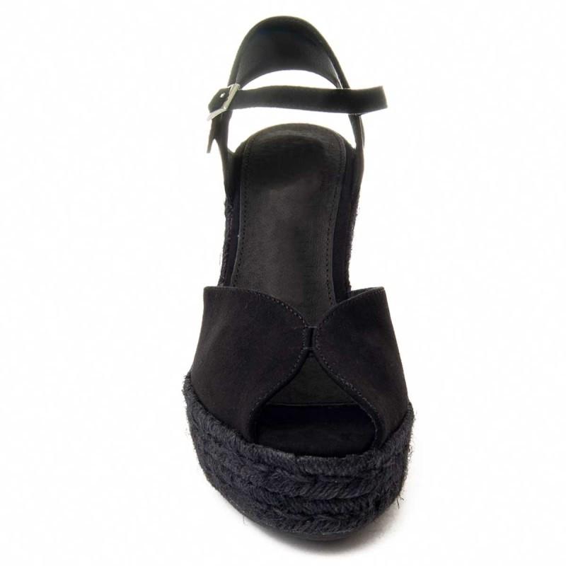 Sandalia Con Cuña De Esparto Para Mujer.  Montevita  Wesparto7  88505