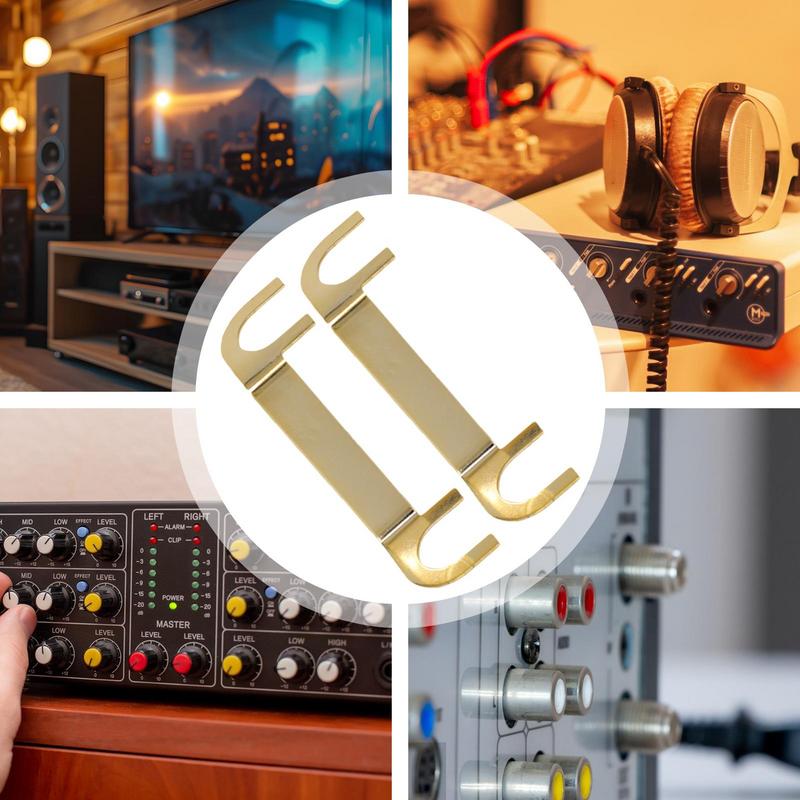 2 шт. Разъем для акустического провода Медный клеммный стакан Разъемы Золотой наконечник для акустических проводов Разъем для акустического провода Аксессуары для динамиков