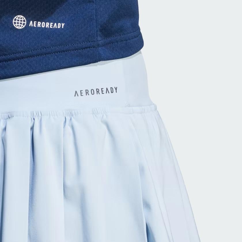 adidas Клубная плиссированная теннисная юбка с цветовыми блоками и внутренними шортами для женщин Синяя II8051