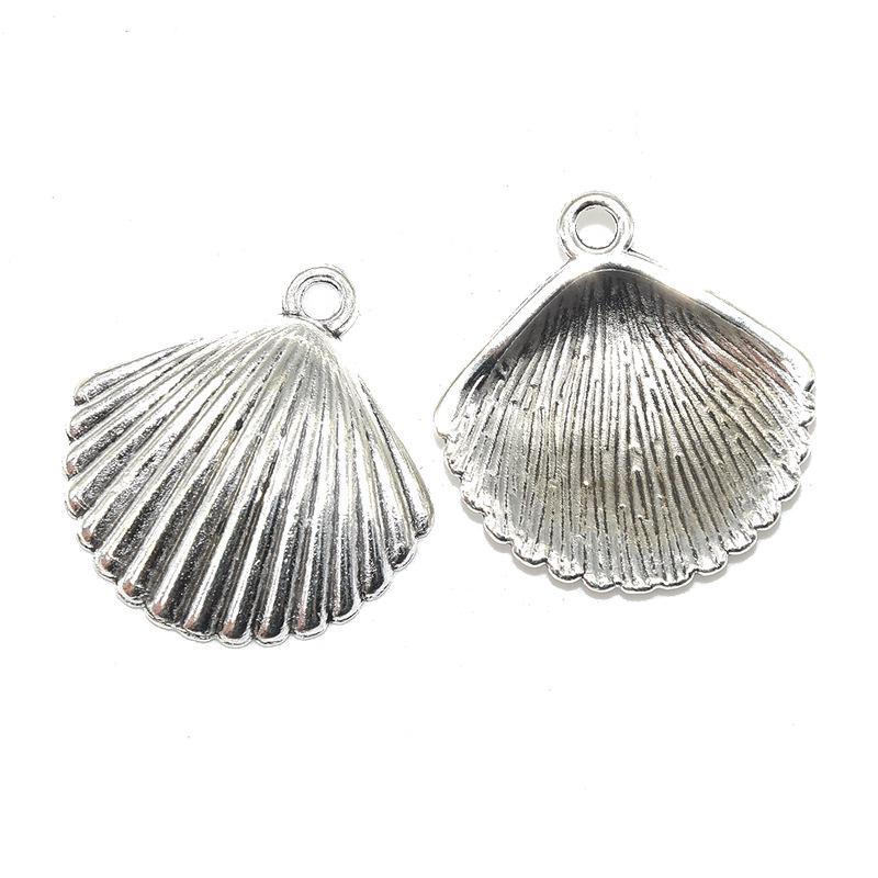 Набор из 18 самодельных украшений из сплава «Морская жизнь»: Подвески из ракушек и раковин для браслетов, ожерелий и серег