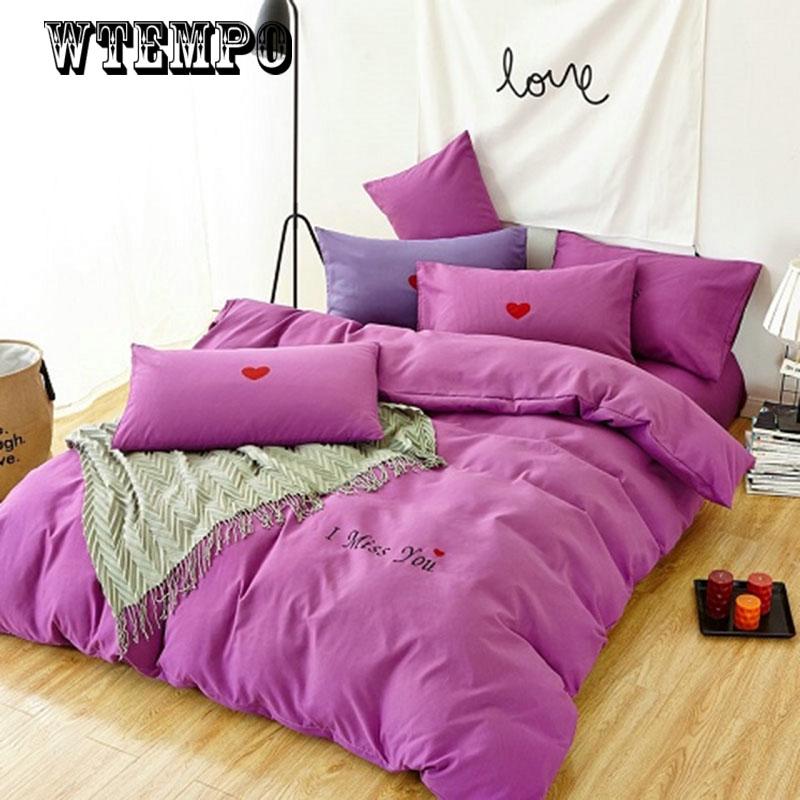 Autumn and Winter Bedding Bedding 1.5 Meters Quilt 4 Sets of Simple Grinding Four-piece Set