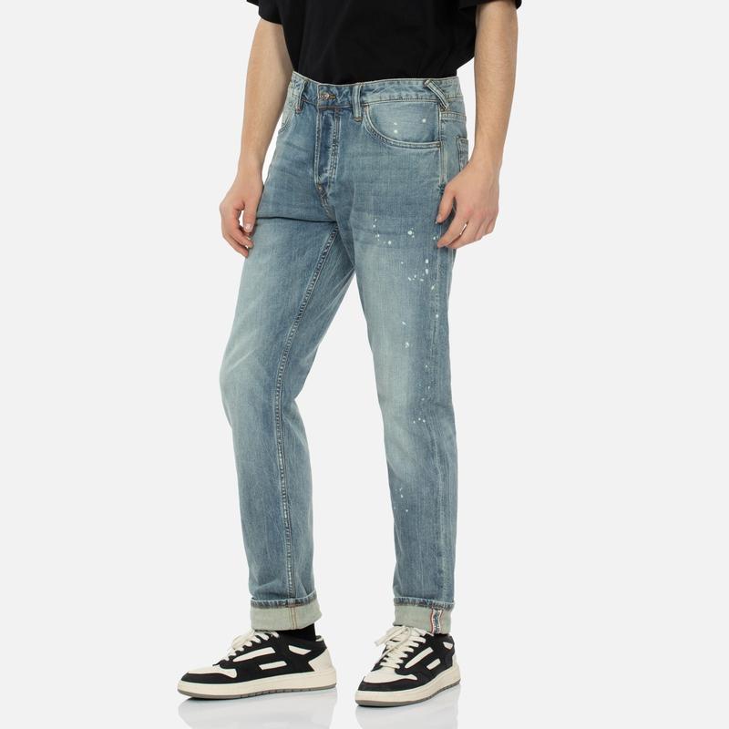 EVISU Jeans Men's Denim Blue Moderate Straight Fit Pants 2ESHTM4JE807417DP