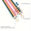 1pc Vibrant Stripes Wide Adjustable Shoulder Strap - Multifunctional Commute Accessory - Replacement Handbag Strap for Backpack, Bags
