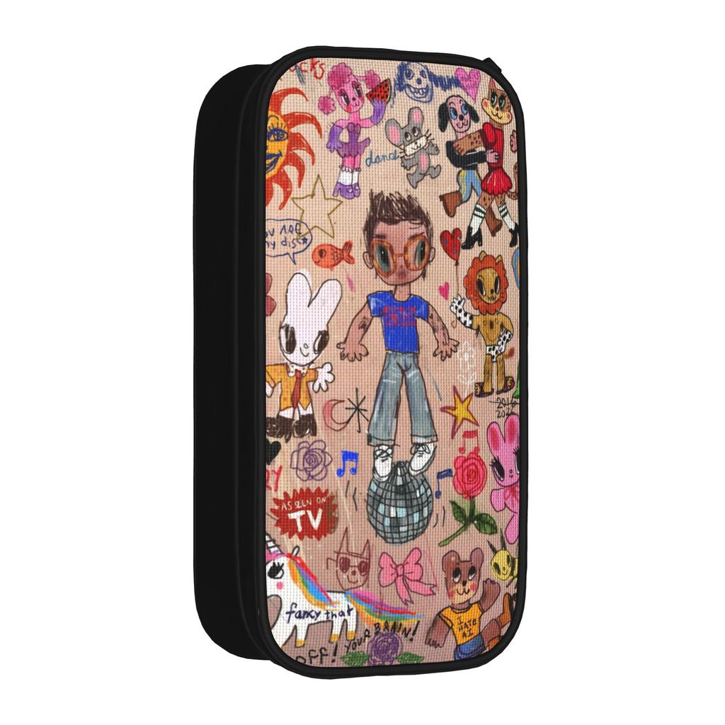 Kiss All The Time Pencil Cases Cute Harrys Music Styles Pen Bags for Student Large Storage School Supplies Cosmetic Pencil Box