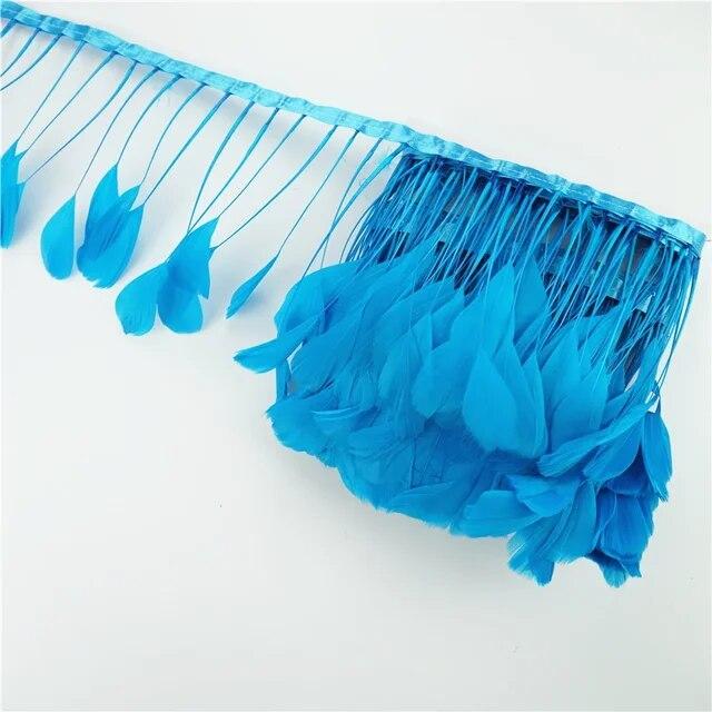 2Meters Goose Feather Trim Ribbon Tape Crafts Fringe Tassel Feathers Artificial Decorations Wedding Handicraft Accessories Decor