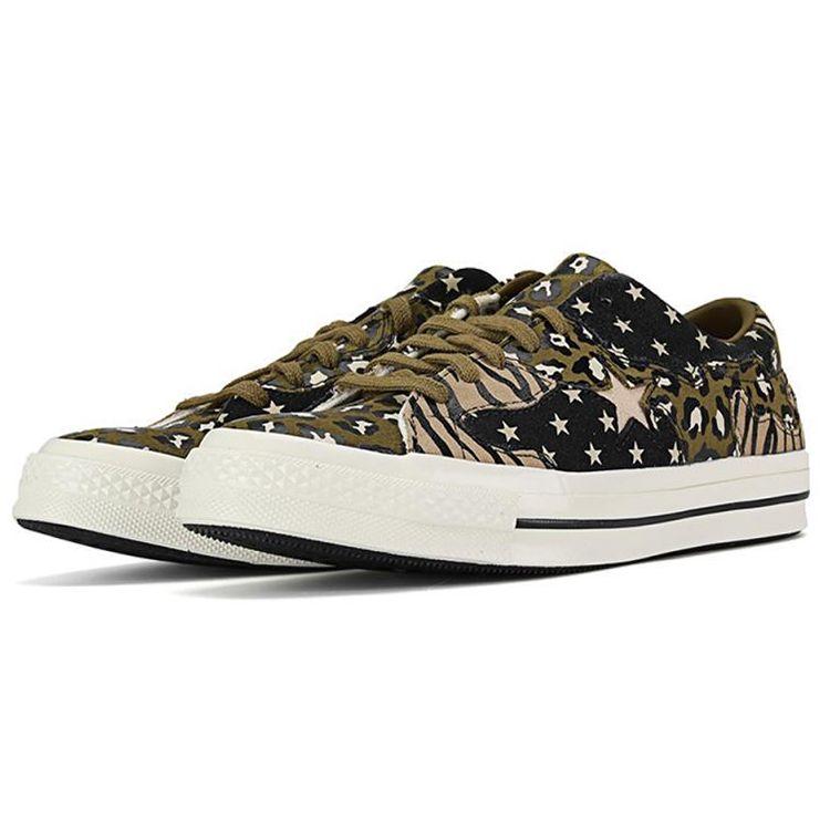 Converse One Star Zebra-stripe White/Black 'Brown' 168693C