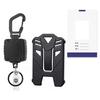 Badge Reel Retractable Lanyard Key Card Holder Heavy Duty Retractable Carabiner Keychain ID Card Holder Office Accessories
