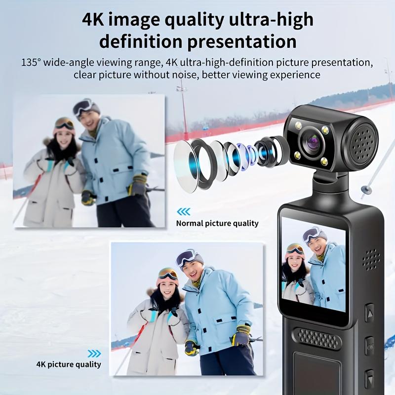 НОВАЯ 4K Мини-камера с точкой доступа Wi-Fi Портативный цифровой видеорегистратор Нательная камера Ночное видение Видеорегистратор Миниатюрная видеокамера