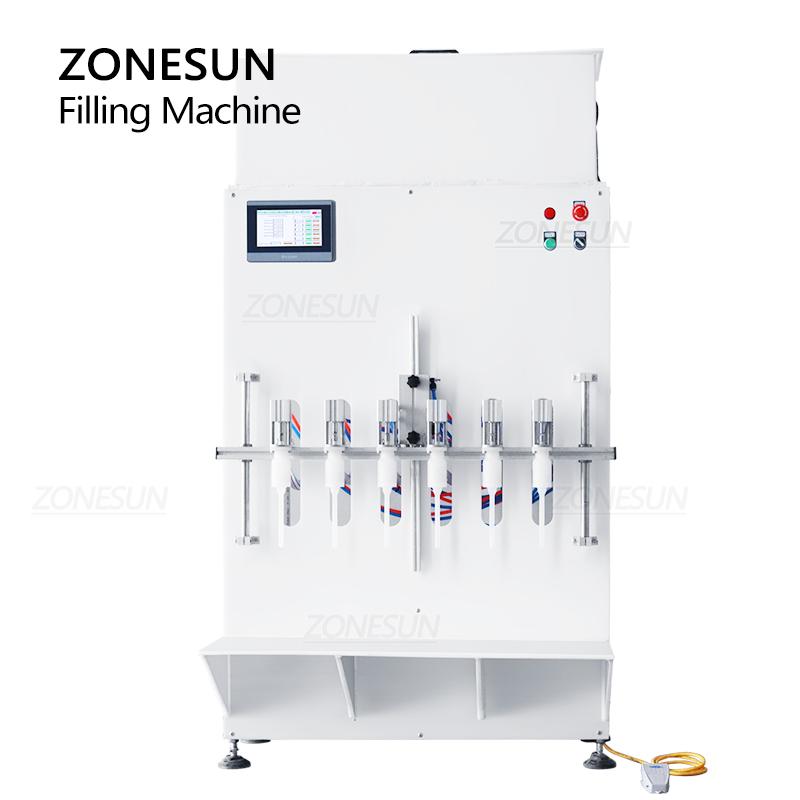 ZONESUN Corrosive Liquid Filling Machine for Kitchen Cleaner Disinfectant Acid Alkali Sanitizer Bleach Bottle Packaging ZS-YTCR6
