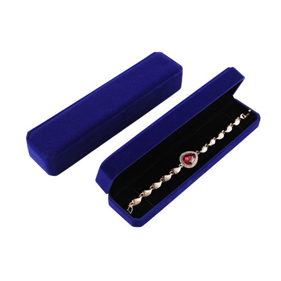 Подарочная коробка для ожерелий из бархата Подарочная коробка для хранения ювелирных изделий Пылезащитная откидная крышка для браслетов, ожерелий, браслетов на ногу Коробка для презентаций ювелирных изделий