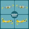 RC Airplane with Light Model Aircrafts EPP Foam Fighter Rechargeable Gliding Airplane