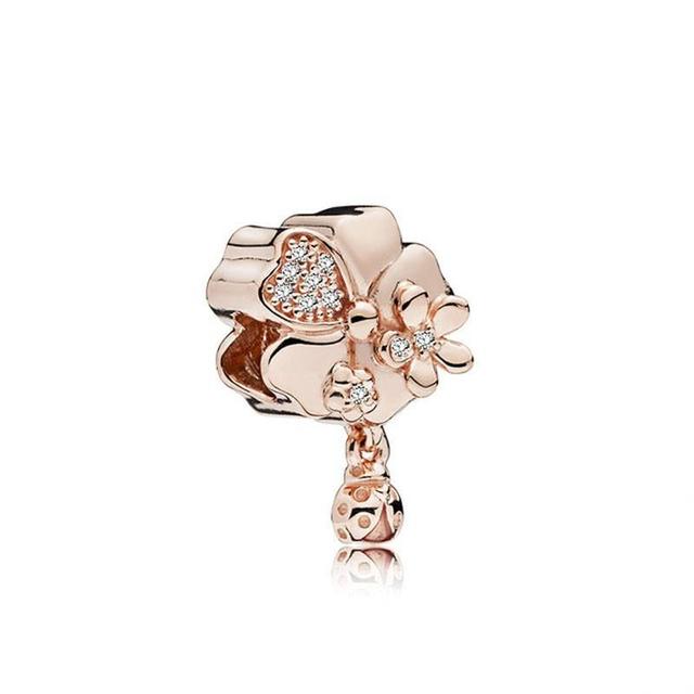 Розовое золото, сверкающее всевидящее око, тигр, фламинго, очаровательная бусина, подходит для оригинального модного браслета, ювелирные изделия своими руками для женщин