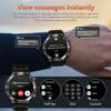 Военные QTLLBT SmartWatch 1,46-дюймовый HD светодиодный фонарик компас фитнес-трекер с функцией спортивные часы, пульсометр SPO2 совместимы с