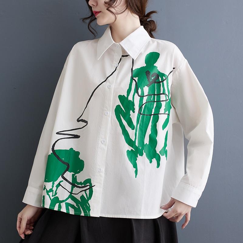 Рубашки и блузки с длинными рукавами для блузок, повседневные свободные весенне-осенние топы, женская рубашка на пуговицах