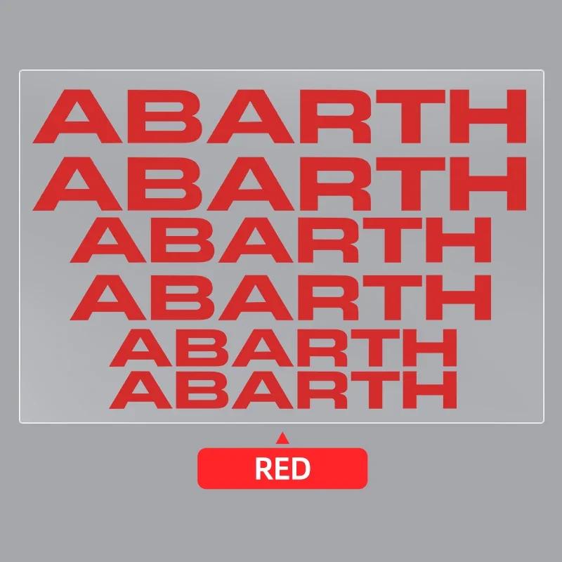 6pcs Car Brake Caliper Stickers Lettering Vehicle Decals Accessories Brake Disc Stickers Personalized Sticker For FIAT Abarth V3