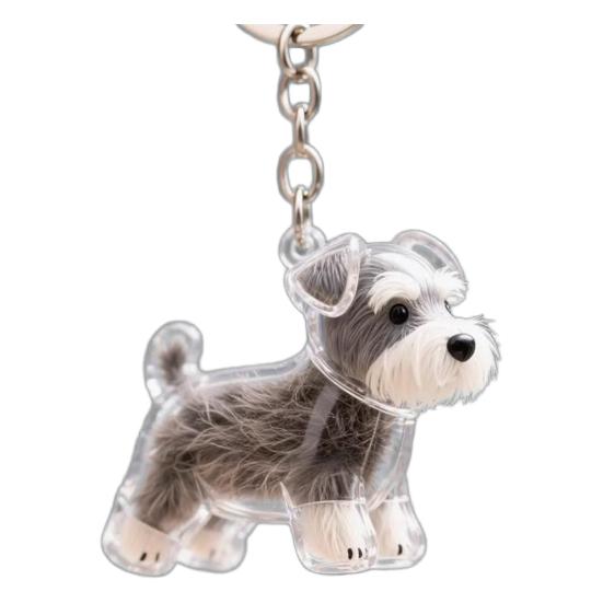 Брелок для собаки Персонализированный памятный сувенир для питомца Прозрачная акриловая оболочка Корги Померанский шпиц Бульдог Легкий брелок с породой собаки