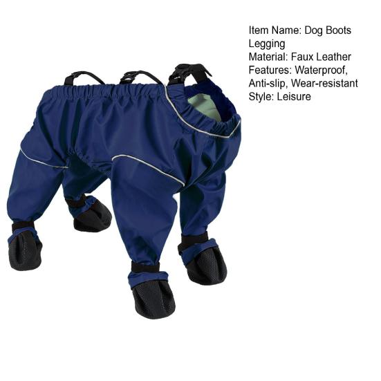 Dog Shoes Leggings Dirty-Proof Suspender Boot Waterproof Dog Pant Anti-Slip Pet Paws Protector for Outdoor