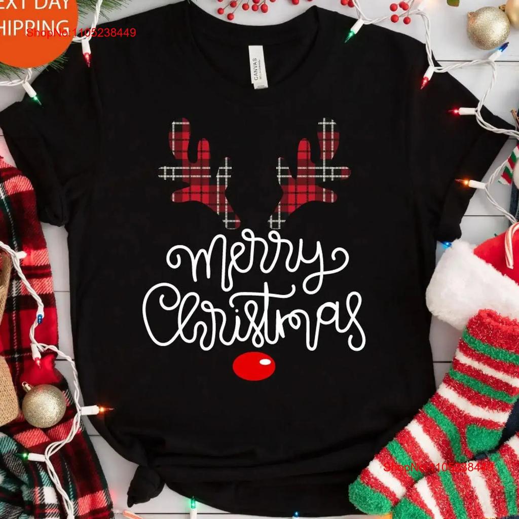 Merry Christmas Reindeer T Shirt Family Top Vintage Unisex Versatile Breathable Fashion Homme Slightly Graphic