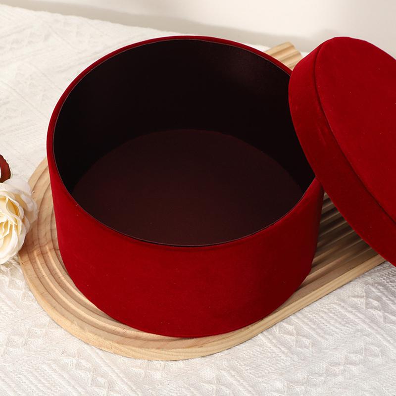 1 шт. круглая бархатная цветочная коробка для свадьбы, декоративная коробка, подарочная вечеринка, декоративная коробка, цветочный магазин, круглое ведро для объятий, многоцветное