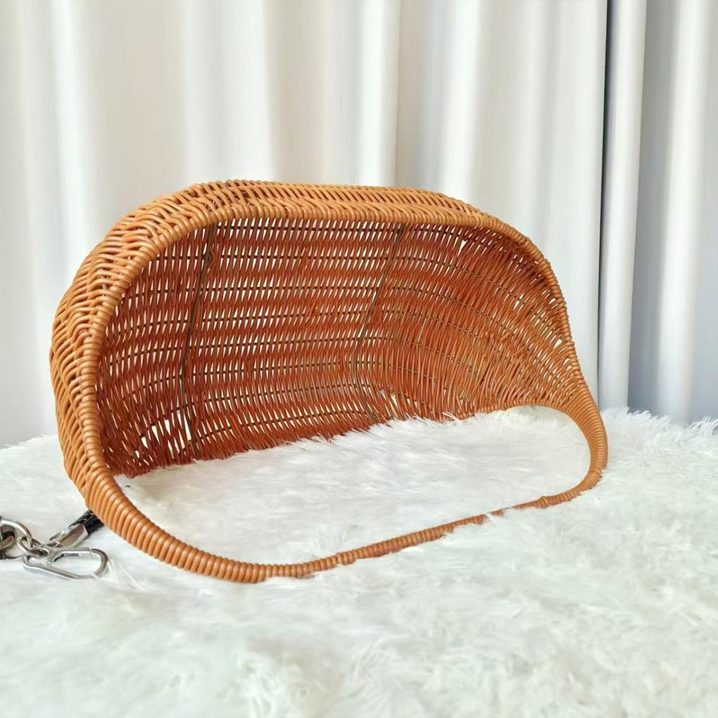 Imitation Rattan PP Picnic Basket Simple And Sturdy Comfortable Grip Handheld