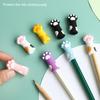 3 шт. Милый колпачок для карандаша в виде кошачьей лапки, симпатичные чехлы для ручек, заглушки для игл, силиконовый протектор, удлинитель для карандашей, школьные принадлежности