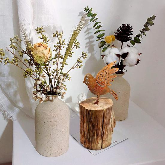 4 шт. Металлические птицы, садовые украшения, ржавые статуи птиц, дворовое искусство, силуэт птицы, знак для украшения столба забора в саду фермерского дома