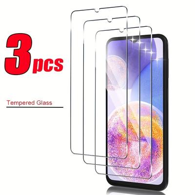 3 шт. 3 шт. Защитная крышка из закаленного стекла для Samsung Galaxy A05 A05S A15 A25 A35 A55 S22 S23 S21 FE S20 S24 Ultra A54 A53 A52 A51 Защитная пленка для экрана