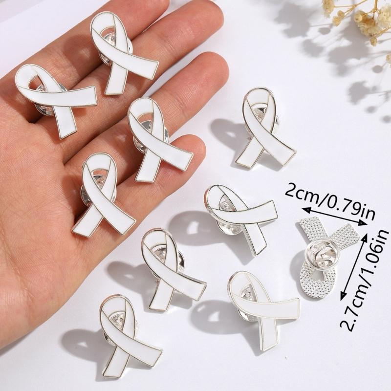 Броши-булавки с лентой из сплава для волонтеров, упаковка 20 шт., Брошь awareness рака, Благотворительные украшения, Подарок