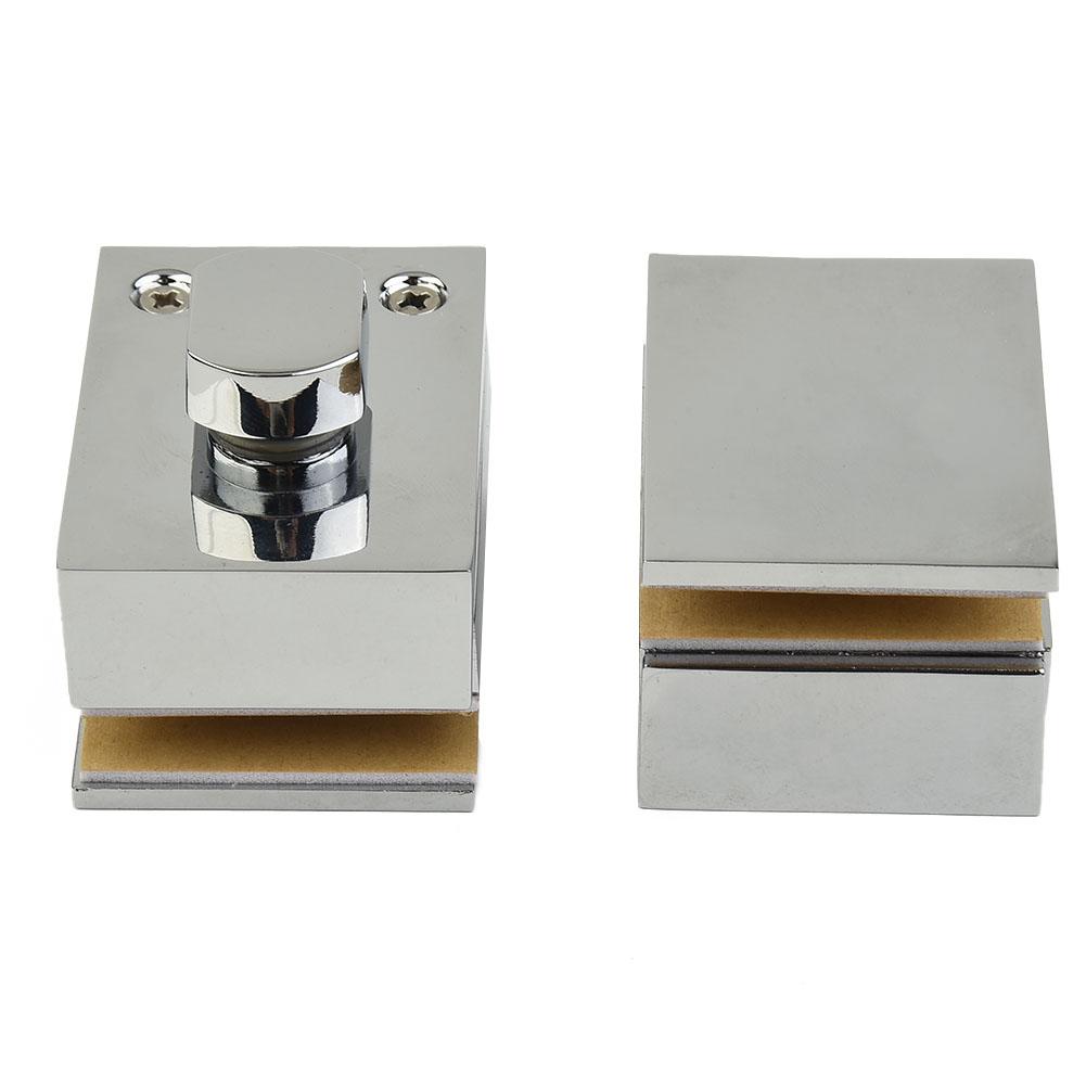 Glass Door Lock Floor Latch Lock Bolt For Home Bathroom Toilet Shop No Punching Single Door Ground Lock Zinc Alloy Hardware