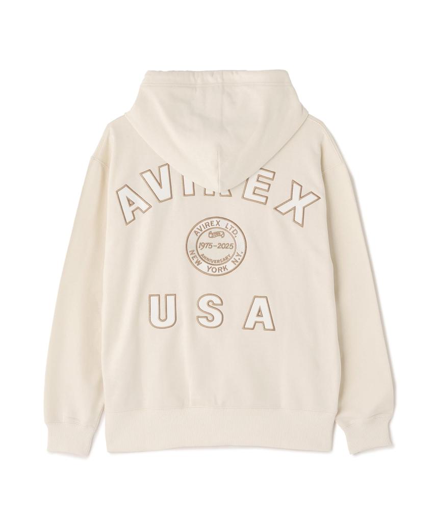 AVIREX 50th VARSITY PARKA men's 2XL off white 783-5231006