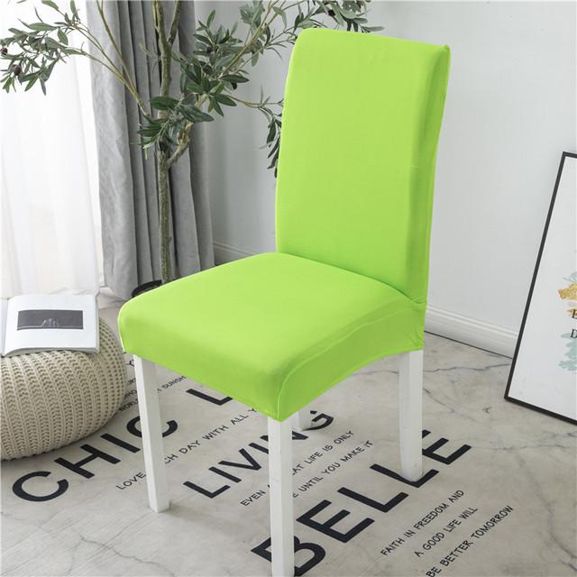 Solid Color Chair Cover Spandex Stretch Elastic Slipcovers Chair Covers White For Dining Room Kitchen Wedding Banquet Hotel