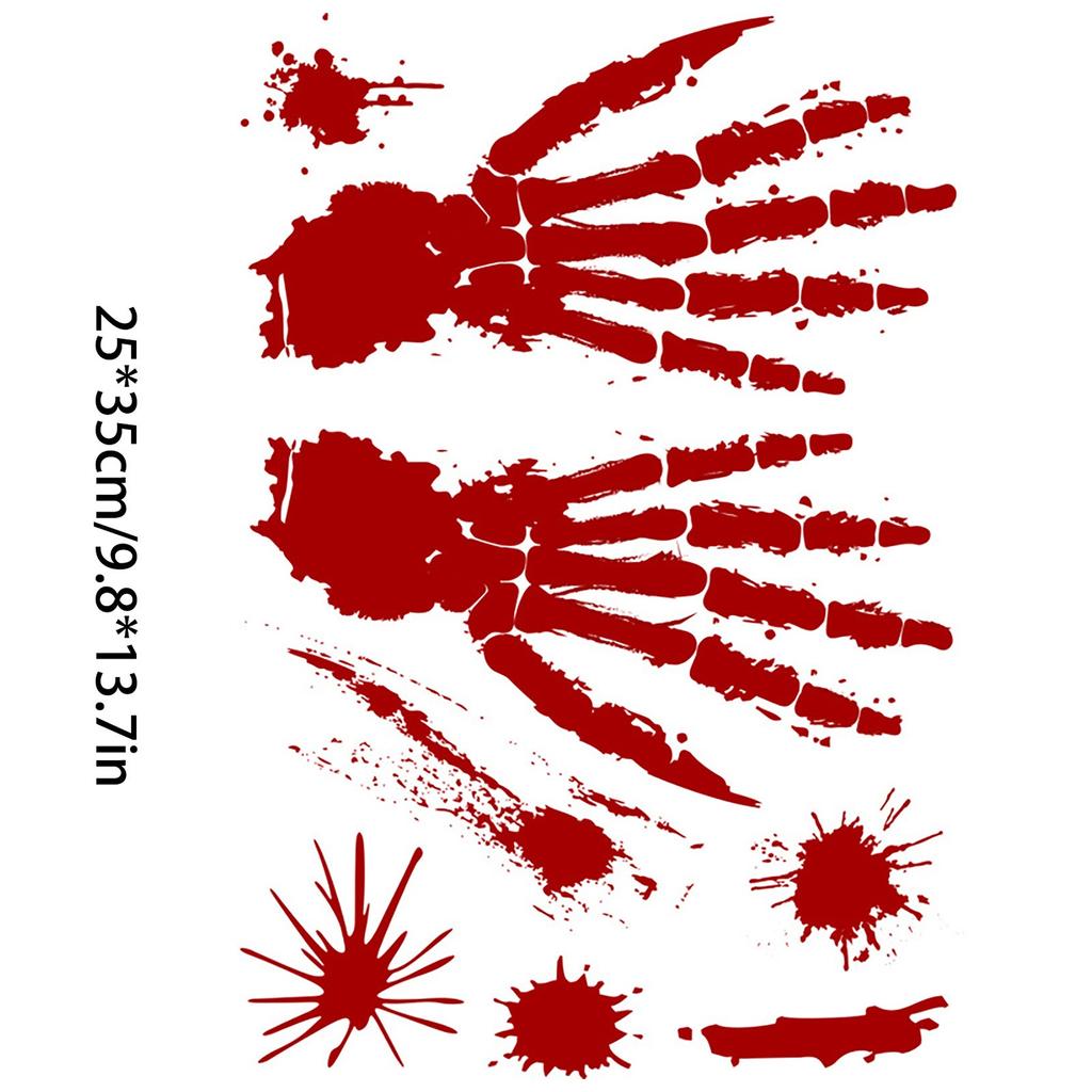 Хэллоуин стены наклейки кровь зомби оконное стекло украшения стены наклейки