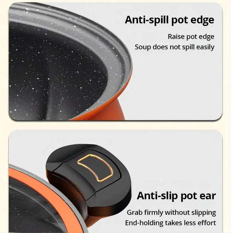 8 л Кастрюля-скороварка с микродавлением 'Тыква' Новая бытовая суповая кастрюля Многофункциональная кастрюля с антипригарным покрытием Универсальная суповая кастрюля для газовой плиты