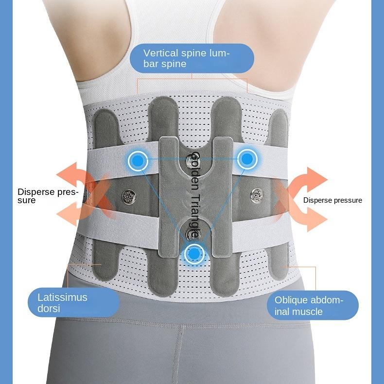 Задняя скоба для нижней части спины у мужчин и женщин, дышащий поддерживающий пояс для спины, защита поясницы и выступающий пояс, подтяжка талии
