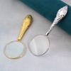 Magnifying Glass Portable Handheld 5X Magnifier Delicate Pattern Handle Pocket Magnifying Glass For Reading Inspection Crafts